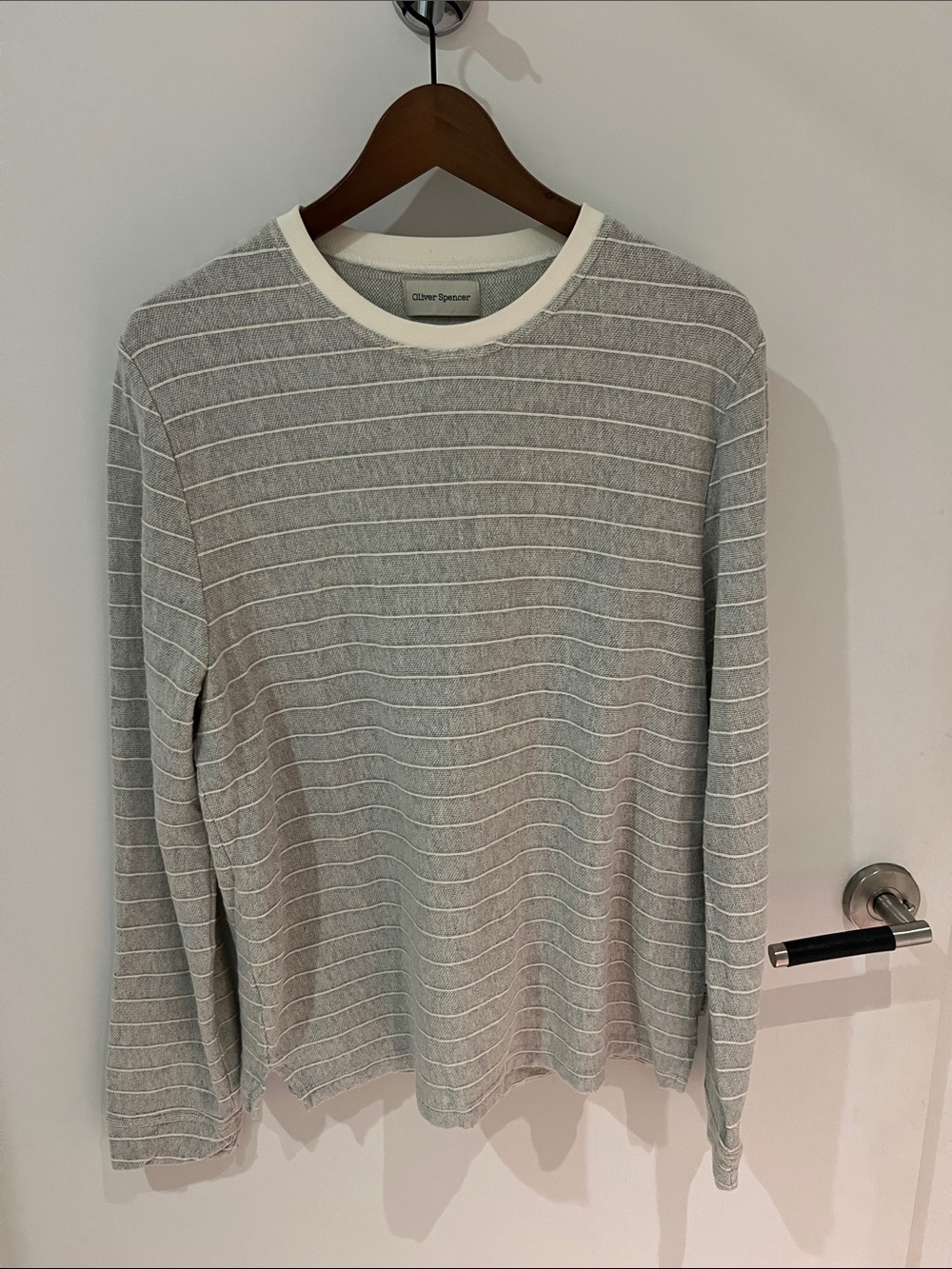 Oliver  Spencer - Striped Waffle-Knit Organic Cotton